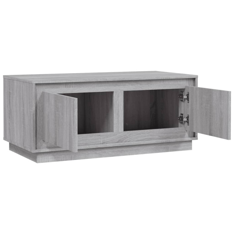 Produktbild för Soffbord grå sonoma 102x50x44 cm konstruerat trä