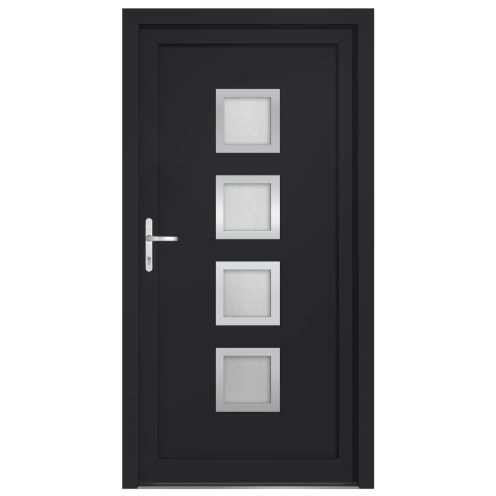 Produktbild för Ytterdörr antracit 88x200 cm PVC