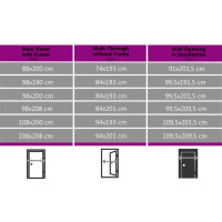 Produktbild för Ytterdörr vit 98x200 cm PVC