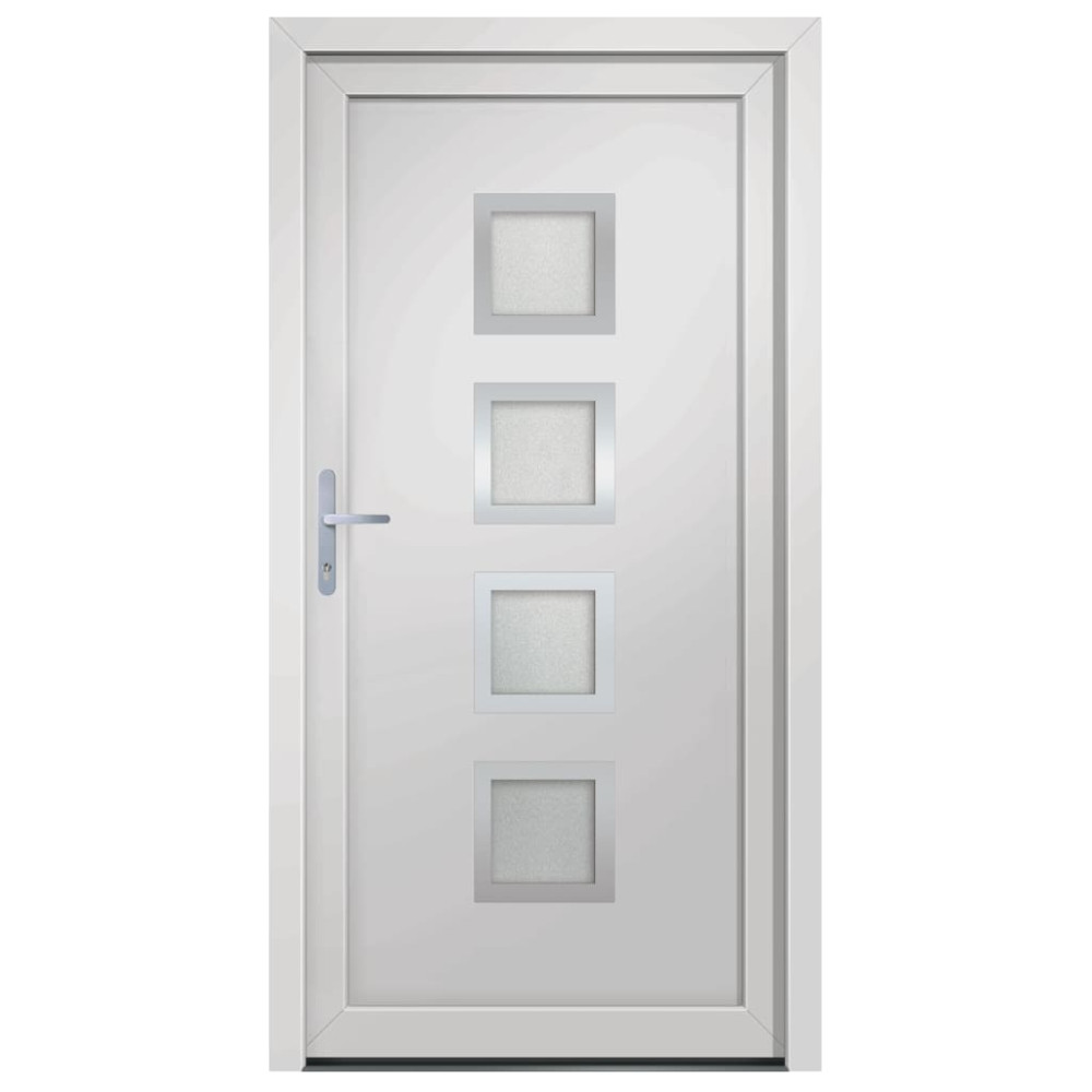 Produktbild för Ytterdörr vit 98x208 cm PVC