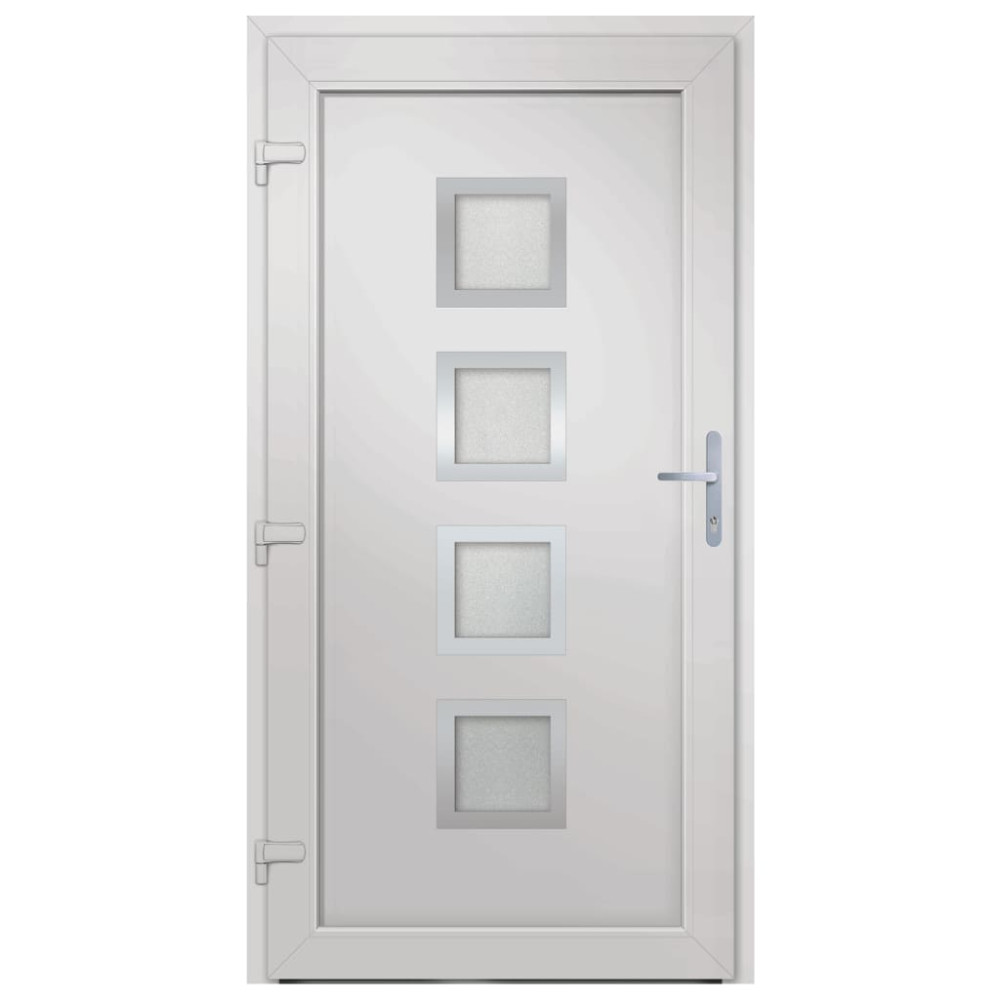 Produktbild för Ytterdörr vit 98x208 cm PVC
