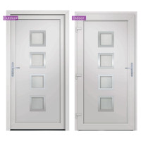 Produktbild för Ytterdörr vit 98x208 cm PVC