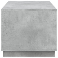 Produktbild för Soffbord betonggrå 102x50x44 cm konstruerat trä