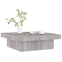 Produktbild för Soffbord grå sonoma 90x90x28 cm konstruerat trä