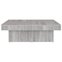 Produktbild för Soffbord grå sonoma 90x90x28 cm konstruerat trä