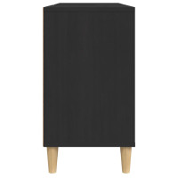 Miniatyr av produktbild för Tvättställsskåp svart 80x33x60 cm konstruerat trä