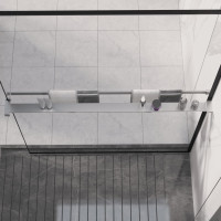 Produktbild för Duschhylla för duschvägg krom 115 cm aluminium