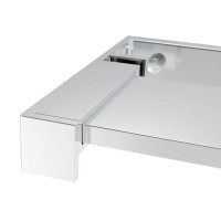 Produktbild för Duschhylla för duschvägg krom 115 cm aluminium