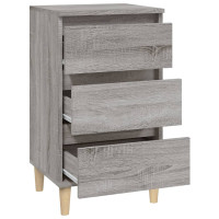 Miniatyr av produktbild för Sängbord grå sonoma 40x35x70 cm konstruerat trä