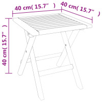 Produktbild för Solsäng med bord vit massivt akaciaträ