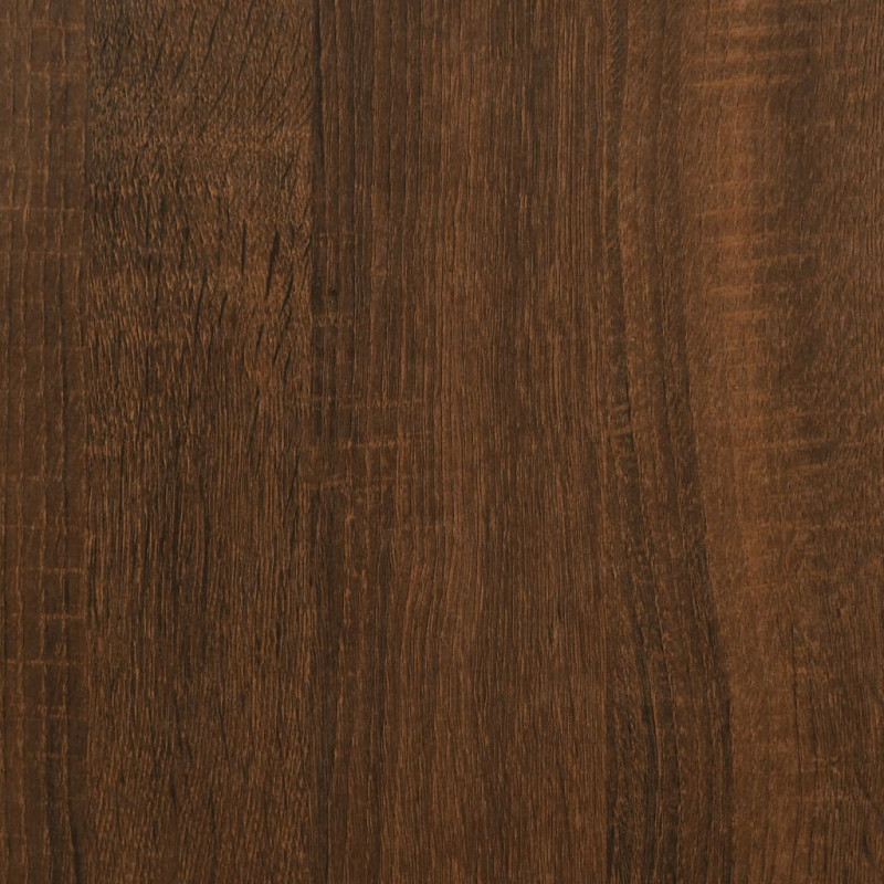 Produktbild för Sängbord rökfärgad brun ek 40x35x70 cm konstruerat trä