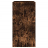 Produktbild för Bokhylla/skänk rökfärgad ek 50x25x80 cm konstruerat trä