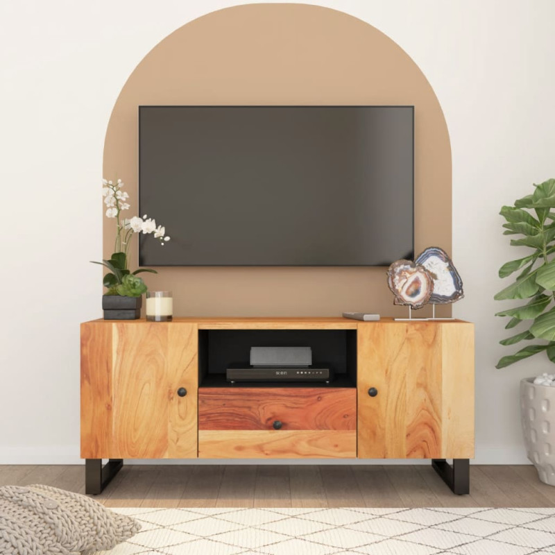 Produktbild för TV-skåp 105x33,5x46 cm massivt akacia och konstruerat trä