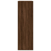 Produktbild för Bokhylla/skänk brun ek 50x25x80 cm konstruerat trä