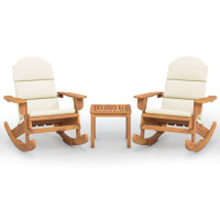 Produktbild för Loungegrupp för trädgården 3 delar massivt akaciaträ