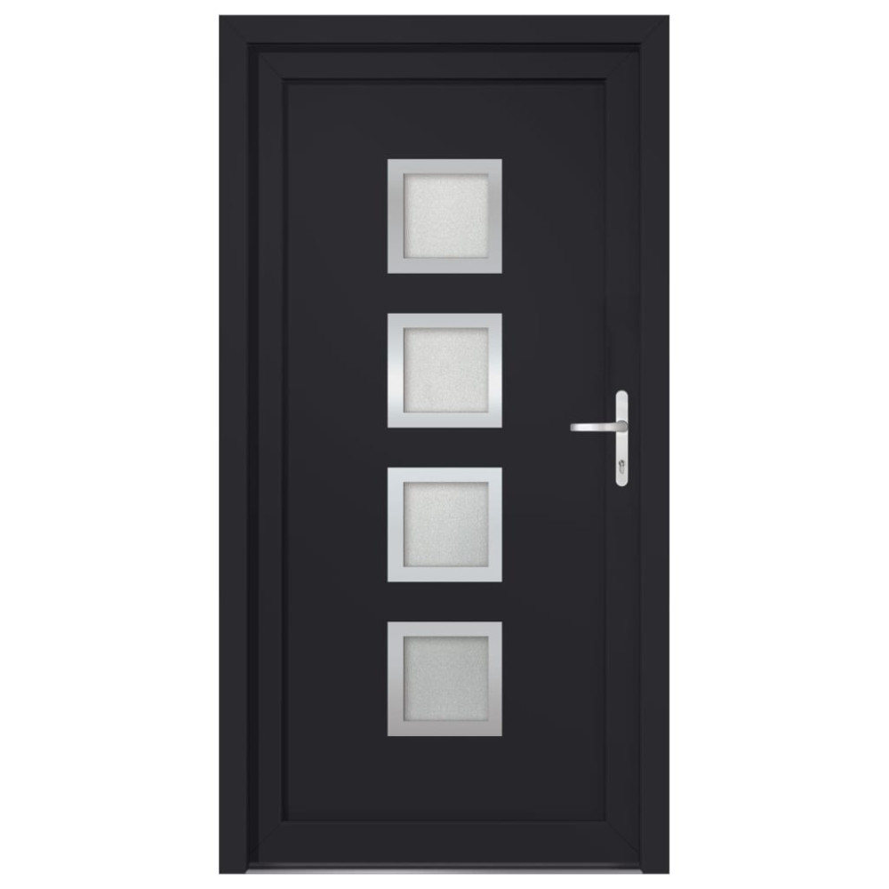 Produktbild för Ytterdörr antracit 108x200 cm PVC