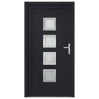 Produktbild för Ytterdörr antracit 108x200 cm PVC