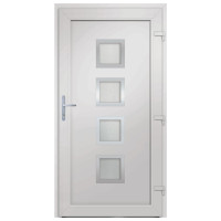 Produktbild för Ytterdörr antracit 108x200 cm PVC