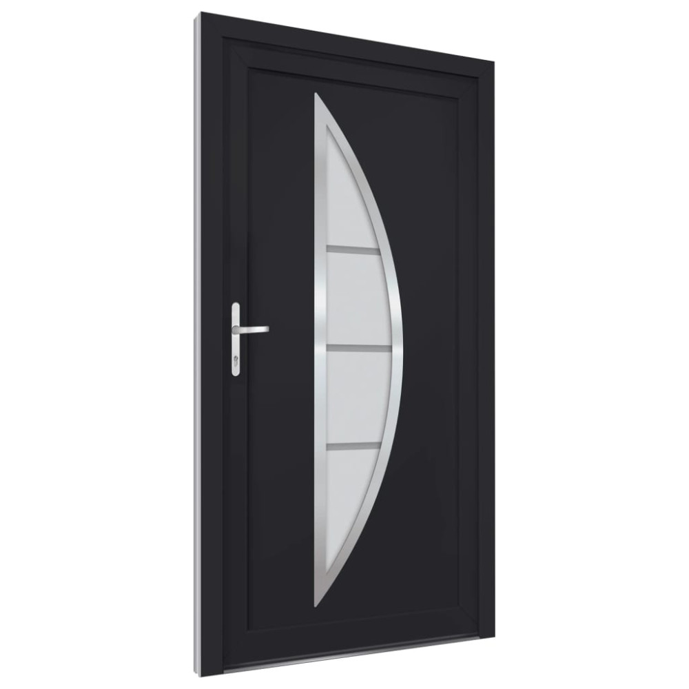 Produktbild för Ytterdörr antracit 88x200 cm PVC