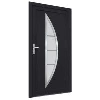 Produktbild för Ytterdörr antracit 88x200 cm PVC