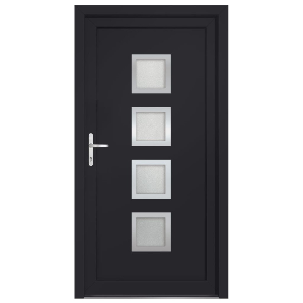 Produktbild för Ytterdörr antracit 108x200 cm PVC