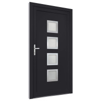 Produktbild för Ytterdörr antracit 108x200 cm PVC