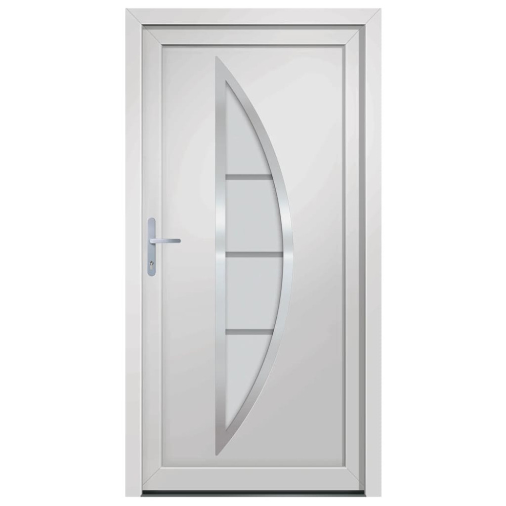 Produktbild för Ytterdörr vit 98x190 cm PVC