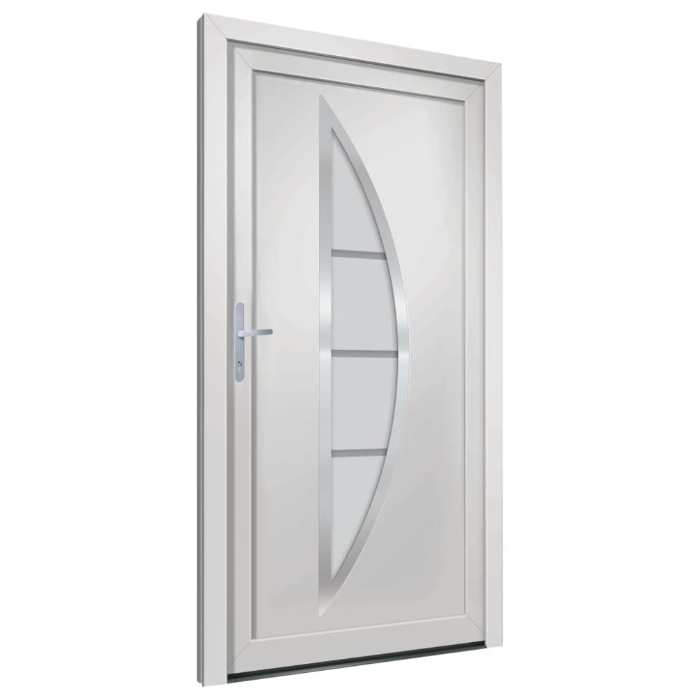 Produktbild för Ytterdörr vit 98x190 cm PVC