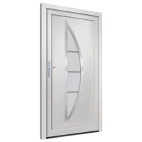 Produktbild för Ytterdörr vit 98x190 cm PVC