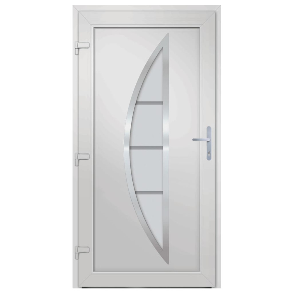 Produktbild för Ytterdörr vit 98x190 cm PVC