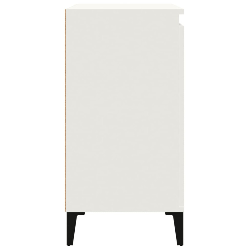 Produktbild för Sängbord 2 st vit 40x35x70 cm konstruerat trä