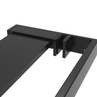 Produktbild för Duschhylla för duschvägg svart 115 cm gjuten aluminium