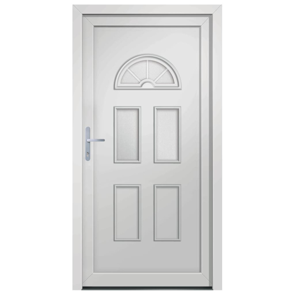 Produktbild för Ytterdörr vit 98x208 cm PVC