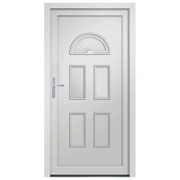 Produktbild för Ytterdörr vit 98x208 cm PVC