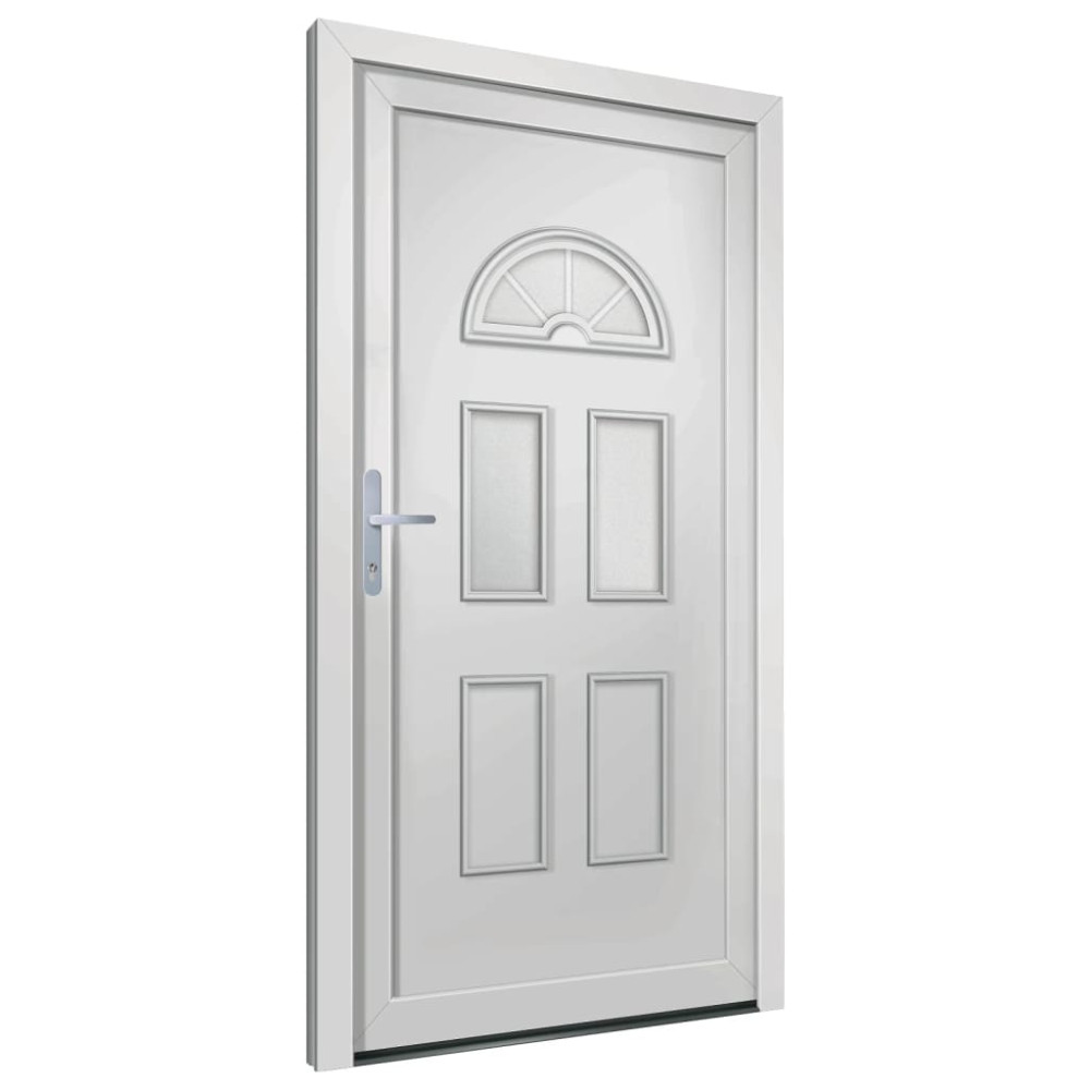 Produktbild för Ytterdörr vit 98x208 cm PVC