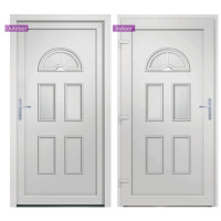 Produktbild för Ytterdörr vit 98x208 cm PVC