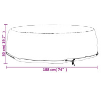 Produktbild för Överdrag till loungegrupp 8 öljetter Ø188x50 cm rund