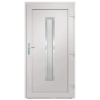 Produktbild för Ytterdörr antracit 98x190 cm PVC