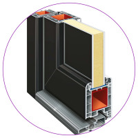 Produktbild för Ytterdörr antracit 98x190 cm PVC