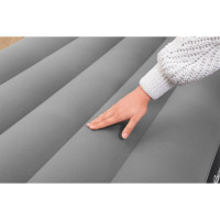 Produktbild för Bestway Luftmadrass med inbyggd fotpump flockad 191x97x46 cm