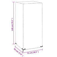 Produktbild för Överdrag för utemöbler 2 st 8 ölj. 75x70x140 cm polyeten