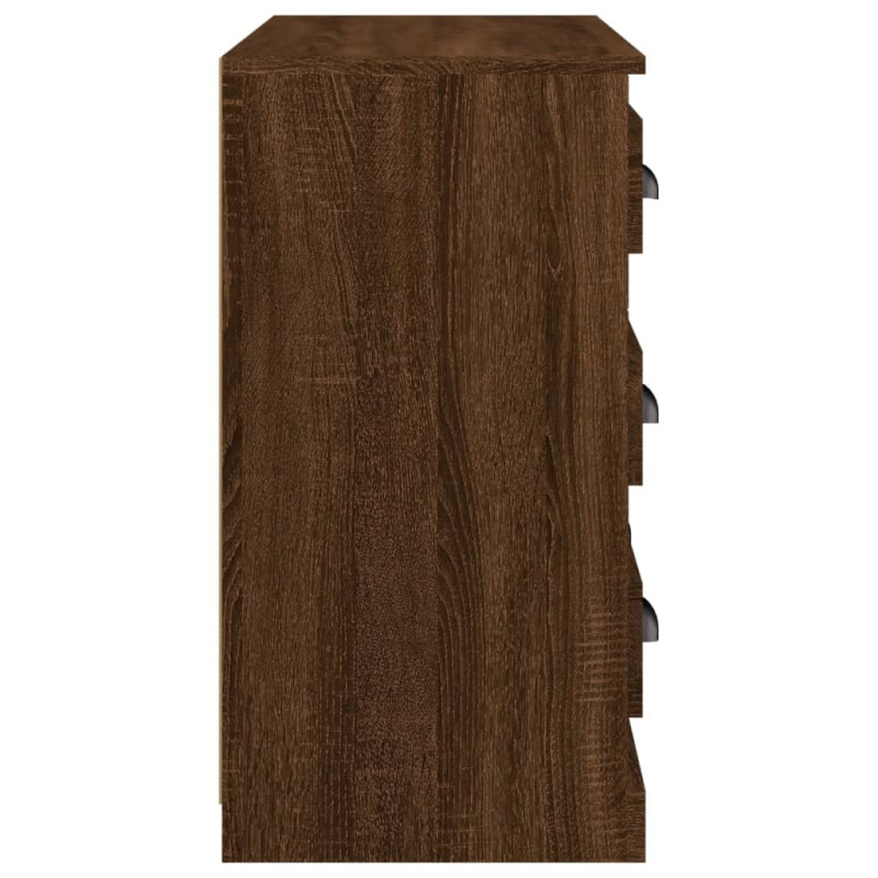 Produktbild för Skänk brun ek 70x35,5x67,5 cm konstruerat trä