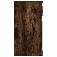 Produktbild för Skänk rökfärgad ek 70x35,5x67,5 cm konstruerat trä