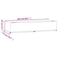 Produktbild för Överdrag för solsäng 12 öljetter 205x75x40 cm polyeten