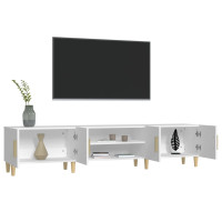 Produktbild för Tv-bänk vit 180x31,5x40 cm konstruerat trä