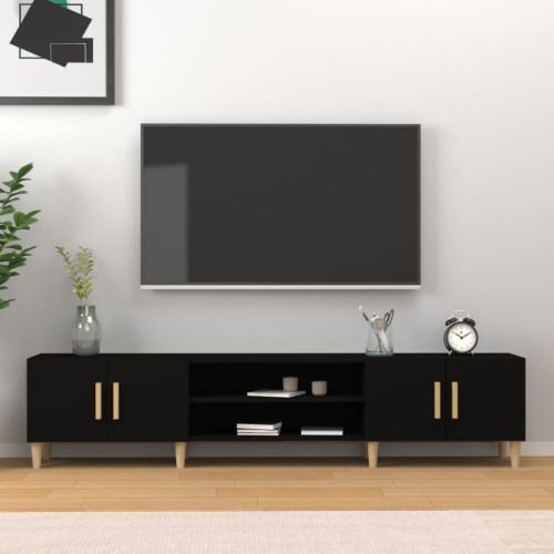 vidaXL TV-skåp svart 180x31,5x40 cm konstruerat trä