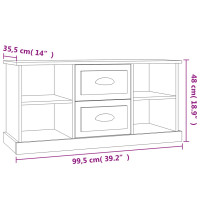 Miniatyr av produktbild för Tv-bänk vit högglans 99,5x35,5x48 cm konstruerat trä