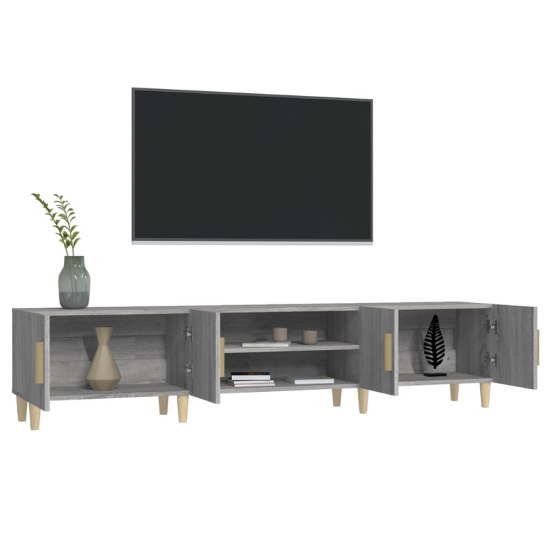 Produktbild för TV-skåp grå sonoma 180x31,5x40 cm konstruerat trä