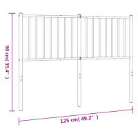 Produktbild för Huvudgavel metall svart 120 cm