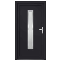 Produktbild för Ytterdörr antracit 98x208 cm PVC